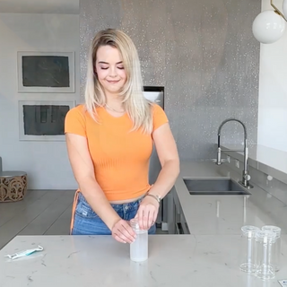 Skinny Series Glass Bottles Set w/ Crystal Clear Lids, 10 oz