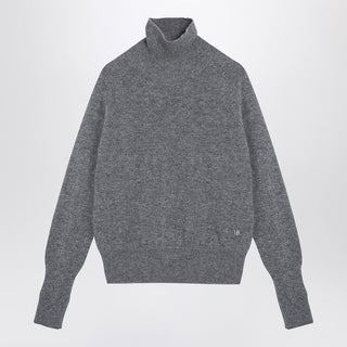 Grey Wool Turtleneck Sweater
