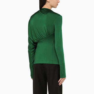 Emerald green viscose sweater - By Baano