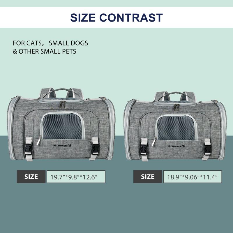 Mr. Peanut's Monterey Series Airline Compliant Horizontal Backpack Pet Carrier - By Baano