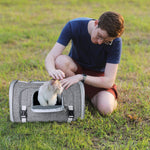 Mr. Peanut's Monterey Series Airline Compliant Horizontal Backpack Pet Carrier - By Baano