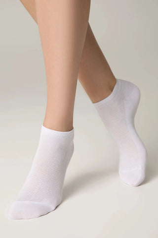 Cotton Ankle Socks Conte Active - Mesh Pattern 484 - By Baano