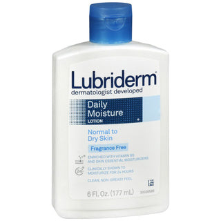 Lubriderm Daily Moisture Lotion For Normal To Dry Skin Fragrance Free 6 Fl Oz