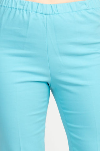 Peace of Cloth Regan Crop Flare Stretch Cotton Pant - Glamourous Grace