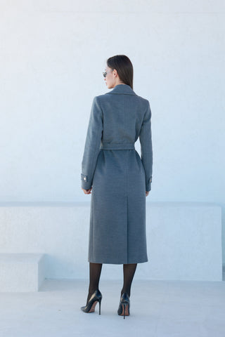 Alaska Classic Cashmere Blend Overcoat in Grey
