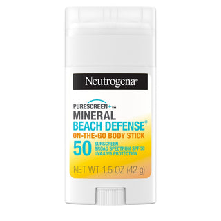 Neutrogena Beach Defense On-The-Go - Mineral Sunscreen Body Stick - SPF 50 - 1.5 Oz