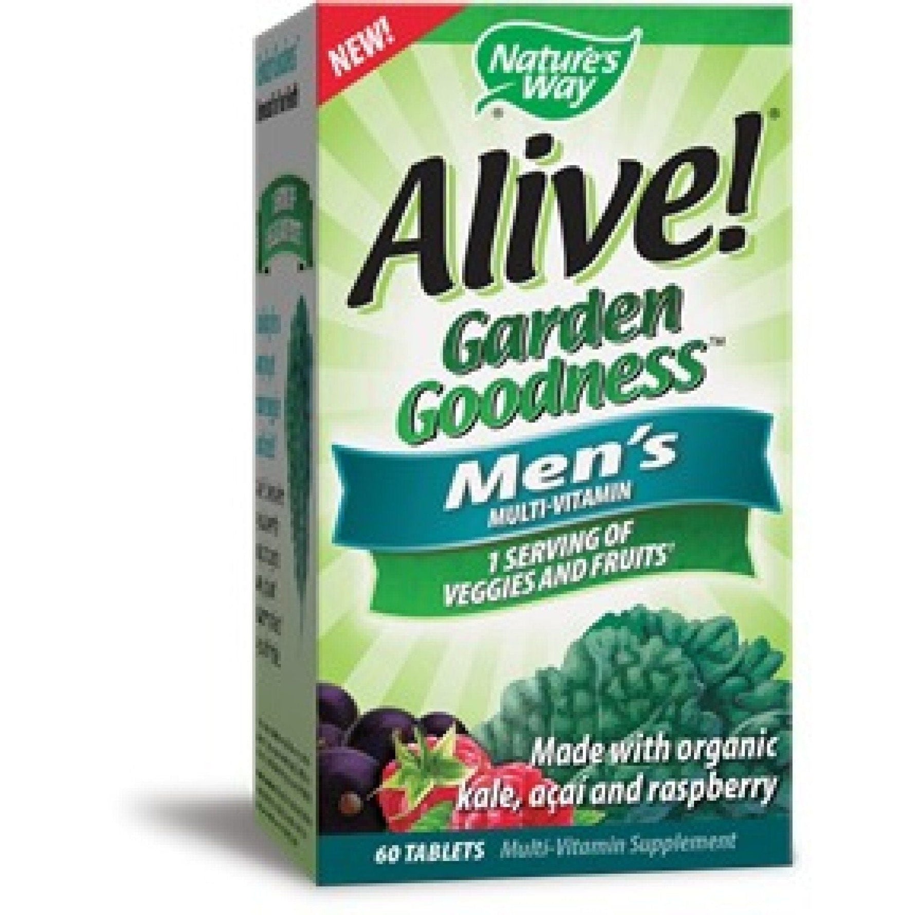 Nature's Way Alive! Garden Goodness, Men's Multivitamin, 60 Tablets