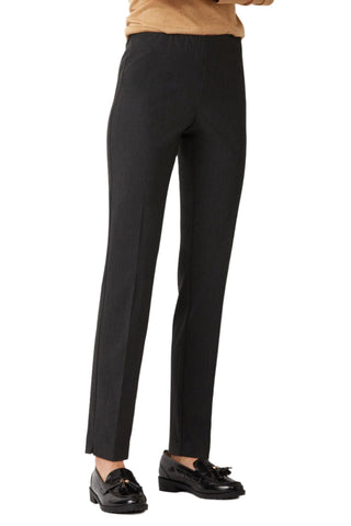 Ecru Designs Mid Waist Solid Stretch Crepe Pant - Glamourous Grace