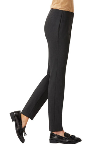 Ecru Designs Mid Waist Solid Stretch Crepe Pant - Glamourous Grace