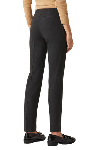 Ecru Designs Mid Waist Solid Stretch Crepe Pant - Glamourous Grace
