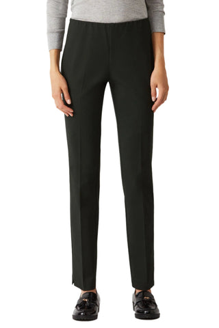 Ecru Designs Mid Waist Solid Stretch Crepe Pant - Glamourous Grace