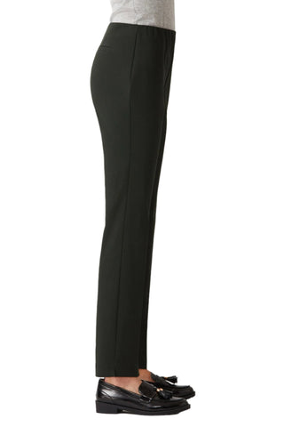 Ecru Designs Mid Waist Solid Stretch Crepe Pant - Glamourous Grace