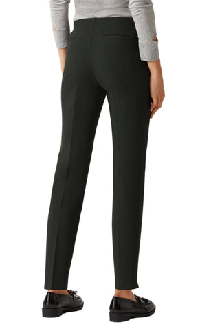 Ecru Designs Mid Waist Solid Stretch Crepe Pant - Glamourous Grace