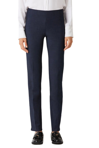 Ecru Designs Mid Waist Solid Stretch Crepe Pant - Glamourous Grace