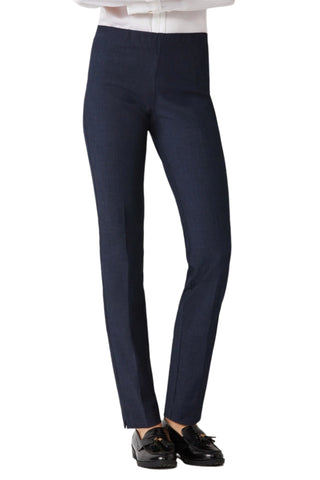 Ecru Designs Mid Waist Solid Stretch Crepe Pant - Glamourous Grace