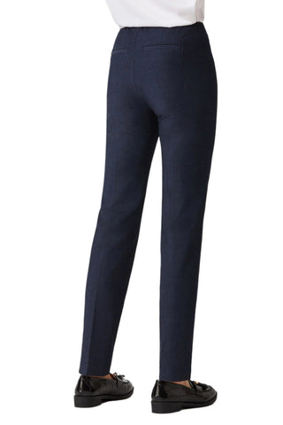 Ecru Designs Mid Waist Solid Stretch Crepe Pant - Glamourous Grace