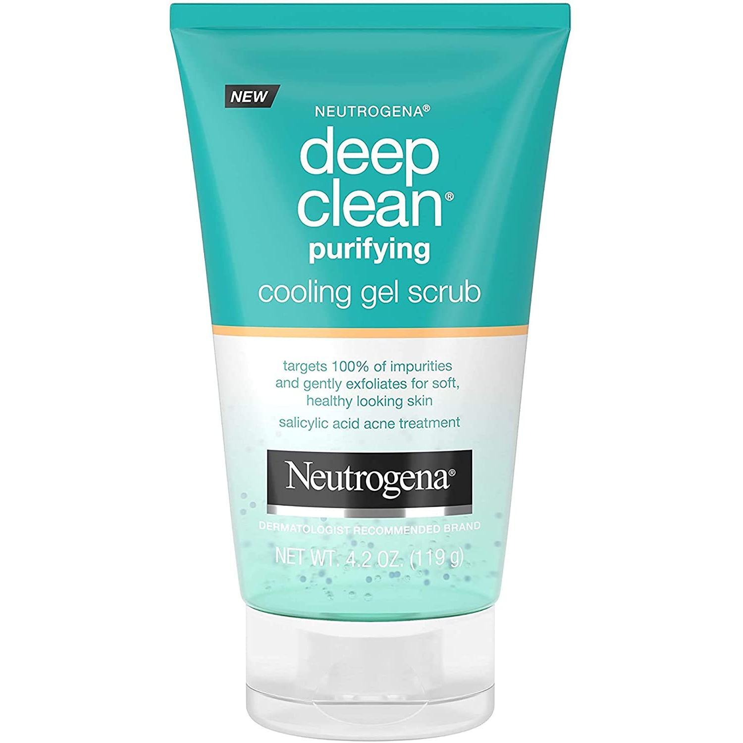 Neutrogena Deep Clean Purifying Cooling Gel And Face Scrub - 4.2oz