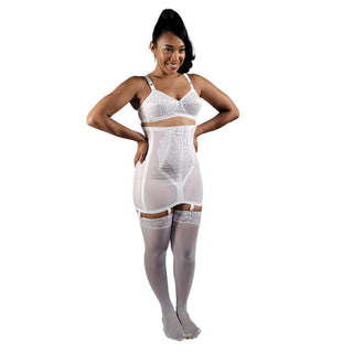 Style 1294 | High Waist Open Bottom Girdle | Extra Firm Shaping | Side Zipper + Hook Closure Rago Shapewear