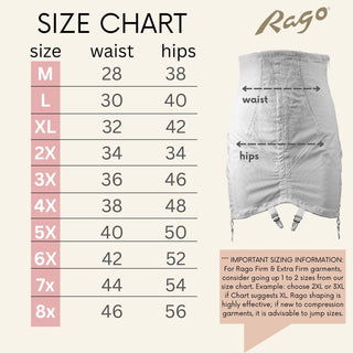 Style 1294 | High Waist Open Bottom Girdle | Extra Firm Shaping | Side Zipper + Hook Closure Rago Shapewear