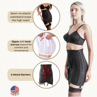 Style 1294 | High Waist Open Bottom Girdle | Extra Firm Shaping | Side Zipper + Hook Closure Rago Shapewear