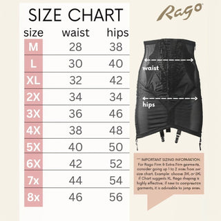 Style 1294 | High Waist Open Bottom Girdle | Extra Firm Shaping | Side Zipper + Hook Closure Rago Shapewear