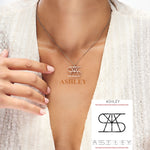 Minimalist Gold Name Logo Necklace