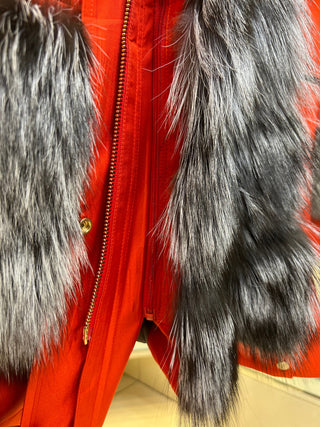 Genuine Silver Fox Fur Rabbit Fur Insulated Parka - By Baano