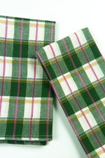 San Andres Gingham Forest & White Napkins