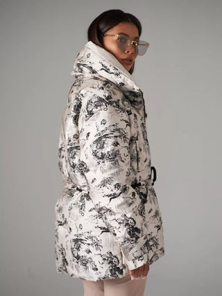 Monochrome Jacquard Down Fill Coat - By Baano