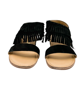 Fringe Star Sandal in Black Naughty Monkey