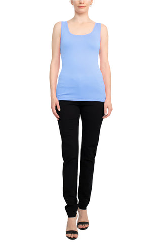 Alberto Makali Scoop Neck Sleeveless Solid Spandex Top - By Baano