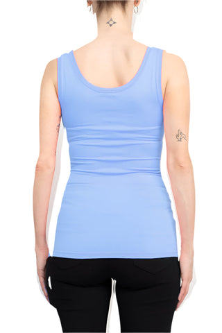 Alberto Makali Scoop Neck Sleeveless Solid Spandex Top - By Baano