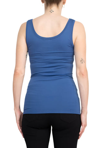 Alberto Makali Scoop Neck Sleeveless Solid Spandex Top - By Baano
