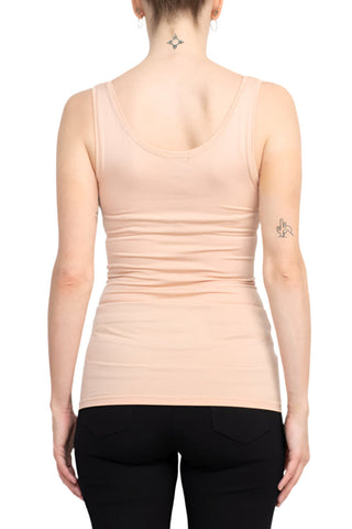 Alberto Makali Scoop Neck Sleeveless Solid Spandex Top - By Baano