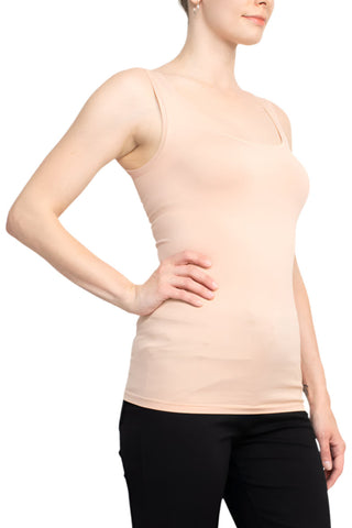 Alberto Makali Scoop Neck Sleeveless Solid Spandex Top - By Baano