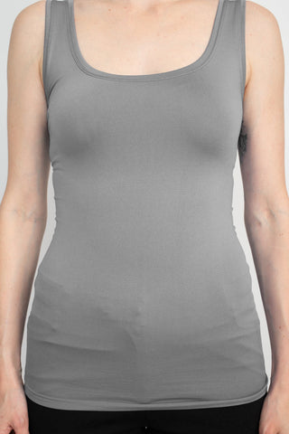 Alberto Makali Scoop Neck Sleeveless Solid Spandex Top - By Baano