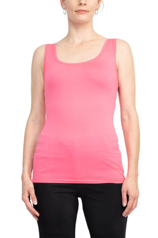Alberto Makali Scoop Neck Sleeveless Solid Spandex Top - By Baano