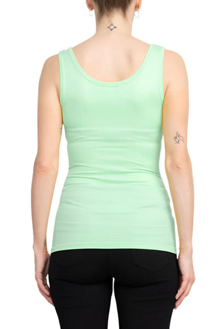 Alberto Makali Scoop Neck Sleeveless Solid Spandex Top - By Baano