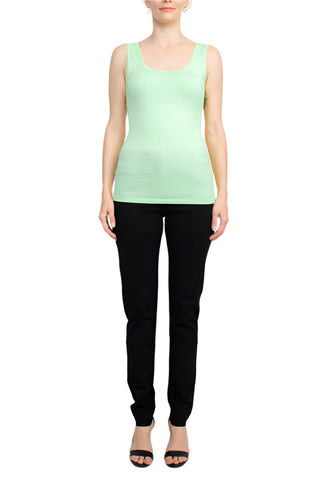 Alberto Makali Scoop Neck Sleeveless Solid Spandex Top - By Baano