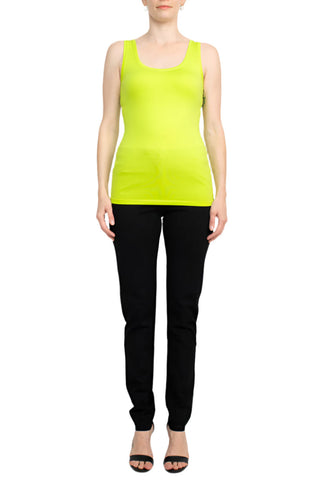 Alberto Makali Scoop Neck Sleeveless Solid Spandex Top - By Baano