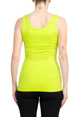 Alberto Makali Scoop Neck Sleeveless Solid Spandex Top - By Baano