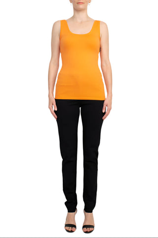 Alberto Makali Scoop Neck Sleeveless Solid Spandex Top - By Baano