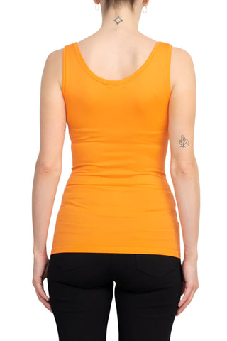 Alberto Makali Scoop Neck Sleeveless Solid Spandex Top - By Baano