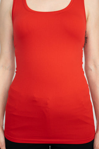 Alberto Makali Scoop Neck Sleeveless Solid Spandex Top - By Baano
