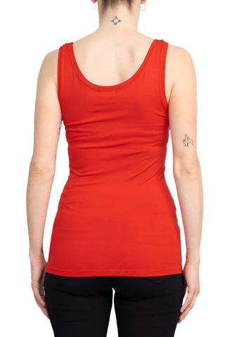 Alberto Makali Scoop Neck Sleeveless Solid Spandex Top - By Baano
