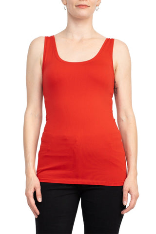 Alberto Makali Scoop Neck Sleeveless Solid Spandex Top - By Baano