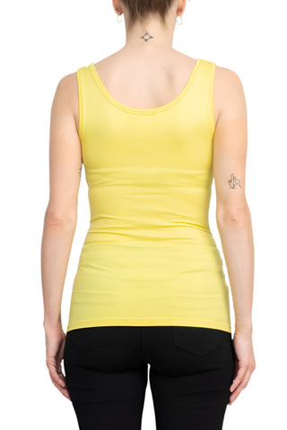 Alberto Makali Scoop Neck Sleeveless Solid Spandex Top - By Baano