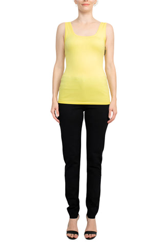 Alberto Makali Scoop Neck Sleeveless Solid Spandex Top - By Baano