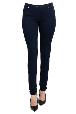 Alberto Makali Mid Waist Zip Button Closure Belt Loop 5 Pocket Stretch Crepe Pant - Glamourous Grace