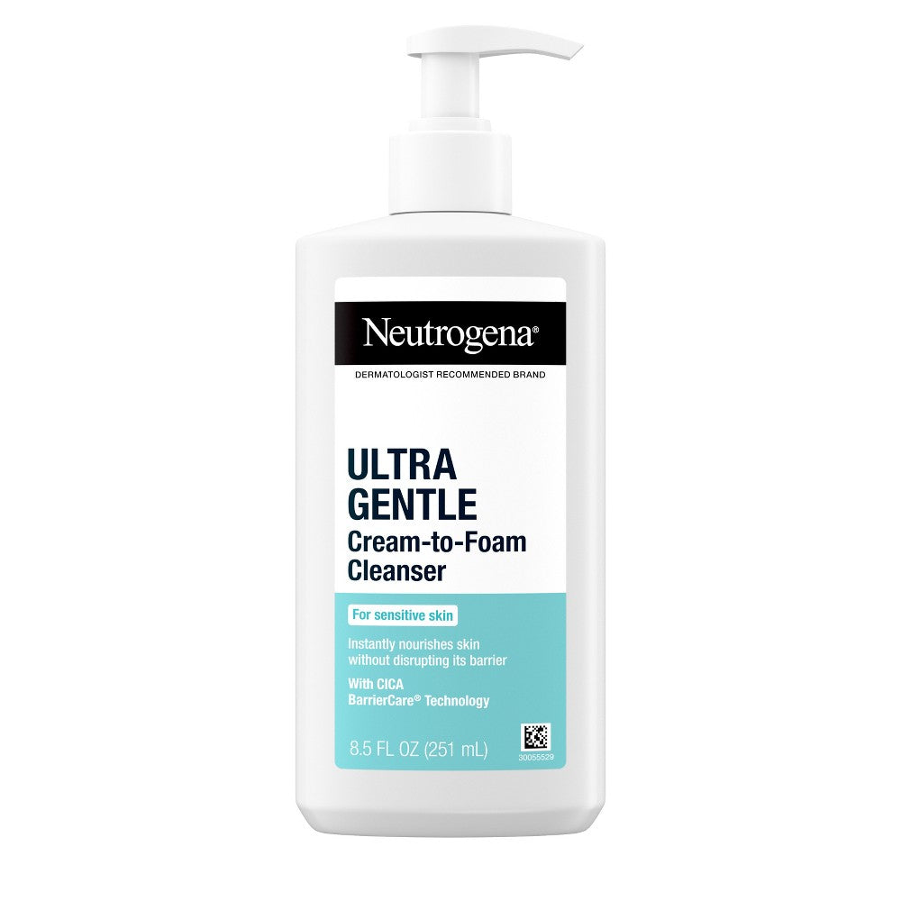 Neutrogena Ultra Gentle Cream-to-Foam Face Cleanser - Fragrance Free - 8.5 Fl Oz